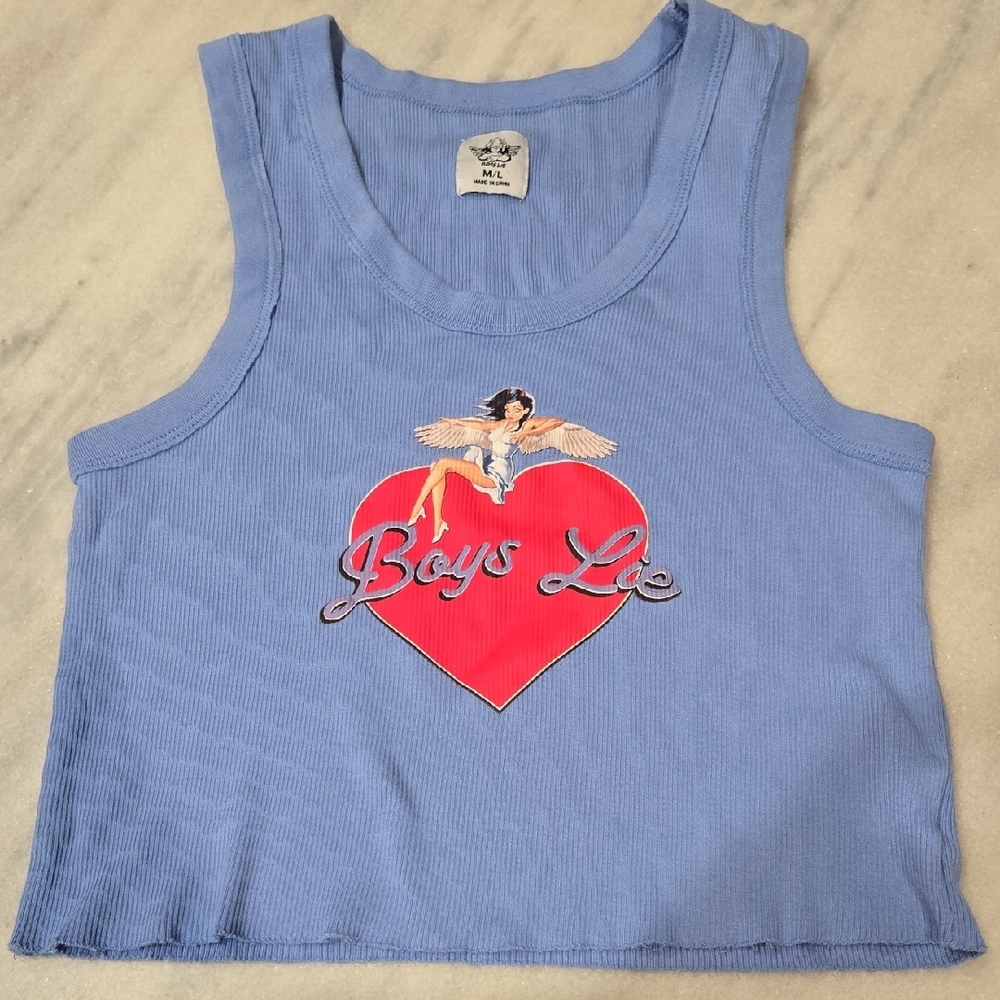 Boys Lie Light Blue Ribbed Top